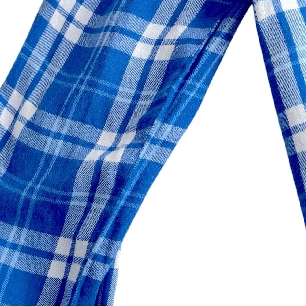 Garage Women’s Blue and White Plaid Button Down Shirt - Picture 4 of 4